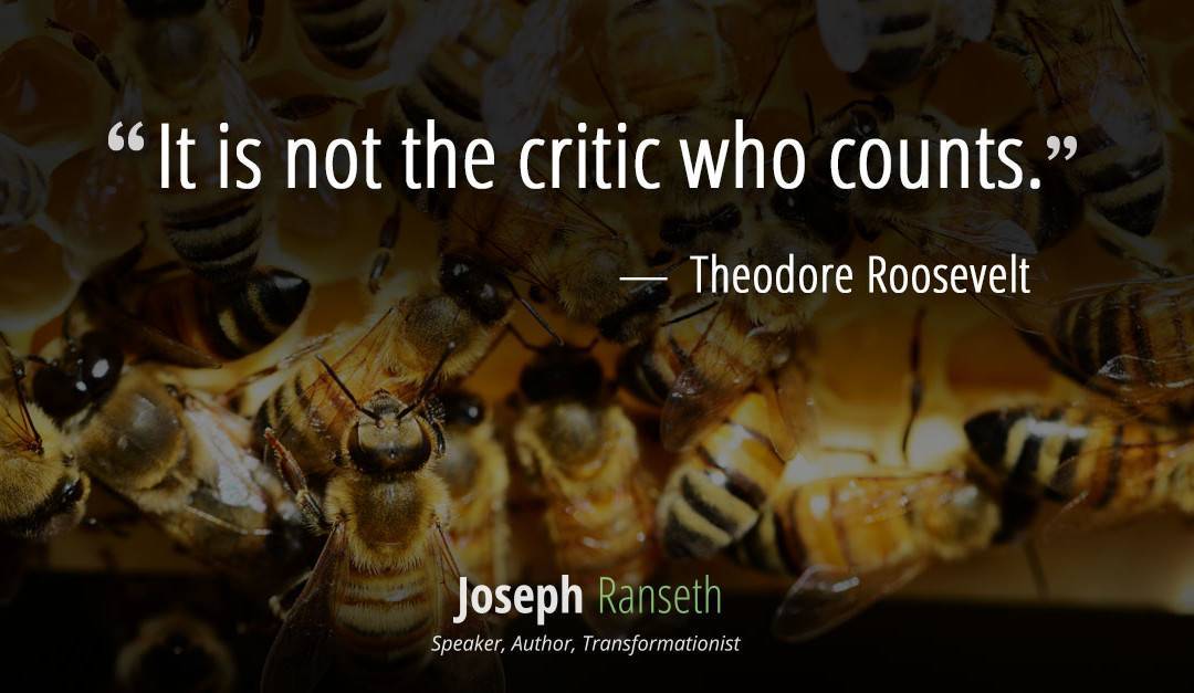 "It is not the critic who counts…" Theodore Roosevelt