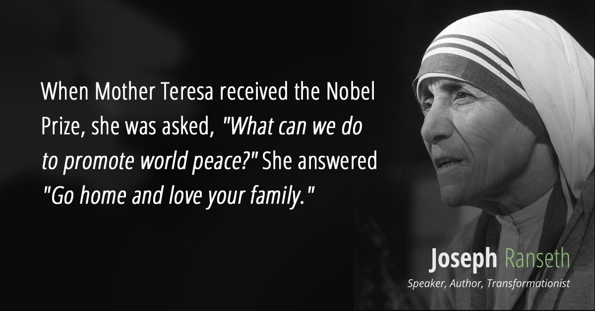 When Mother Teresa received the Nobel Prize